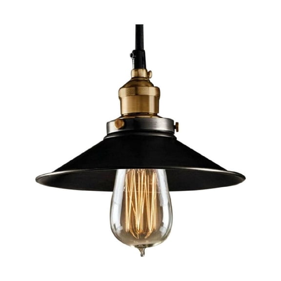 Charles Pendentif Lumière Industrielle Vintage Rétro Edison Loft Plafonnier Abat-Jour Moderne Lampe Suspendue Lampe Mat Noir Fer Parapluie Abat-jour lustre