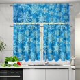 thumbnail image 5 of Snowflake Kitchen Curtains 3 Pcs Short Farmhouse Kitchen Curtains and Valances Set Bathroom Window Curtains, 5 of 5