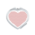 thumbnail image 1 of Circles Heart Valentine's Day Red Mirror Travel Magnification Portable Handheld Pocket Makeup, 1 of 3