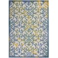 thumbnail image 1 of homeroots home decor 385017 4’ x 6’ Ivory and Blue Indoor Outdoor Area Rug, 1 of 1