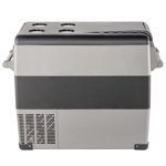 KFFKFF 58 Qt Dual Zone Portable Freezer, 12V Car Fridge, Efficient Cooling Compressor with 12/24V DC & 110-240V AC, Ideal for Vehicles, RVs, Camping & Home