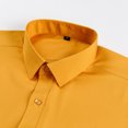 thumbnail image 4 of RXIRUCGD Chemise Cardigan pour Homme à Col Rabattu Uni, Haut de Bureau à Boutons, Or, Taille : 3TG, 4 of 8
