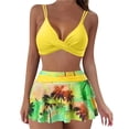 thumbnail image 1 of Kcodviy Woman Large Split Swimsuit Men and Women Matching Swimsuits Dress Style Briefs Ruffle Plus Size Leopard Swimsuits Printed Bikini Women's Swimsuit, 1 of 9