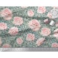 thumbnail image 3 of Soimoi Rayon Fabric Check & Roses Floral Printed Craft Fabric by The Yard 42 Inch Wide, 3 of 3