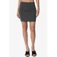 thumbnail image 2 of Jupe Tube Double Couche Taille Haute en Coton Extensible Basique pour Femmes, 2 of 7
