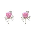thumbnail image 3 of Youkk Cloth Chic And Stylish Brooch Pin Fashion Statement With Exquisite Piece Modern Minimalist Corsage pink 2Set, 3 of 6