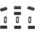 thumbnail image 1 of Strap Loop Fastener Rings Compatible With Garmin Forerunner 945 Band Strap Wristband Soft Flexible Silicone Keeper Security Loop Bands Black (11 Of Pack, Black), 1 of 1