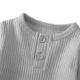 thumbnail image 4 of RXIRUCGD Mode Garçons et Fille Décontracté Col Rond à Manches Longues Couleur Unie Haut à Manches Longues, Gris, Taille : 2 Ans, 4 of 7