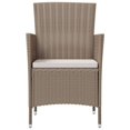 thumbnail image 2 of vidaXL Garden Chairs with Cushions 4 pcs Poly Rattan Beige, 2 of 5