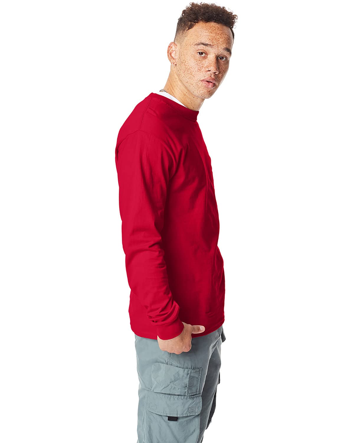 Hanes Men's Long Sleeve Crewneck Beefy T-Shirt