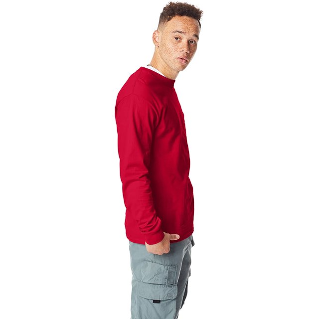 Hanes Men's Long Sleeve Crewneck Beefy T-Shirt