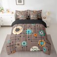 thumbnail image 2 of YST Geometric Grid Comforter Set, 7-Piece, Mid Century Bedding, Full Size, 2 of 4