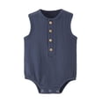 thumbnail image 4 of Birdeem 3-24 Months Jumpsuit Summer Gauze Thin Sleeveless Newborn Clothes Rompers, 4 of 12