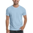 thumbnail image 2 of TIEVOSA T-Shirt pour Homme Ultra Doux Blanc Uni T-Shirt à Col Rond Décontracté Basique pour Homme, 2 of 4