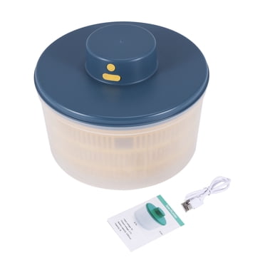 Essoreuse Électrique pour Salade - Sécheuse de Laitue et Légumes, Rechargeable par USB, Essoreuse à Séchage Rapide pour Laitue et Fruits avec Bol