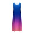 thumbnail image 4 of FAIWAD Robes d'Été Grande Taille pour Femmes 2024 Sans Manches Décontractées Robe Maxi Dégradé Boho Plage Robe Débardeur, 4 of 5