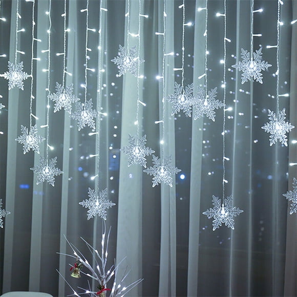 Staron 13ft Christmas Lights, LED Snowflake String Lights Party Wedding Holiday Indoor Outdoor Christmas Tree Decorations