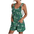 thumbnail image 1 of Penkiiy Combinaison Décontractée Sans Manches pour Femme, Vert, 2TG, 1 of 6
