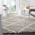 thumbnail image 2 of Safavieh Hudson Shag Collection SGH281B Grey and Ivory Square Area Rug, 7 feet Square (7' Square), 2 of 5