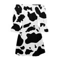 thumbnail image 5 of Fshaion Robe d'Été pour Femmes 2024 Grande Taille Col Rond Ligne A Imprimée Décontractée Manches Courtes Robe à Volants Liquidation à Moins de 10!, 5 of 5