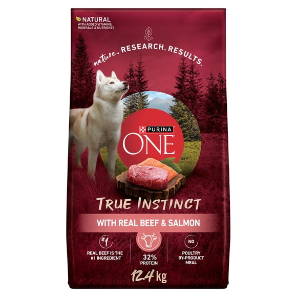 Purina ONE True Instinct Beef & Salmon, Dry Dog Food 12.4kg