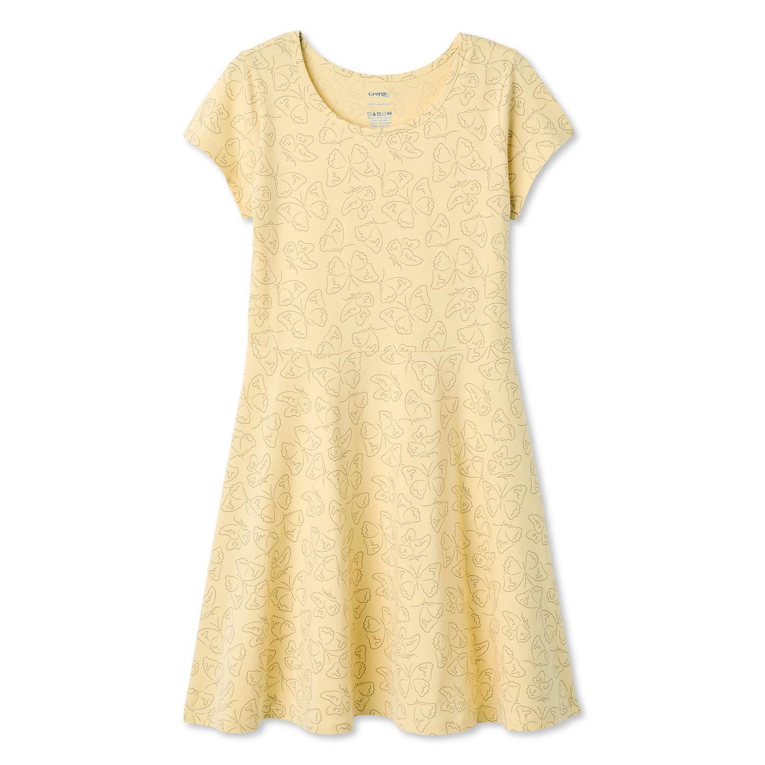 Robe patineuse à manches courtes George pour filles