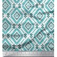 thumbnail image 1 of Soimoi Rayon Crepe Fabric Ethnic Ikat Print Fabric by Yard 46 Inch Wide, 1 of 3