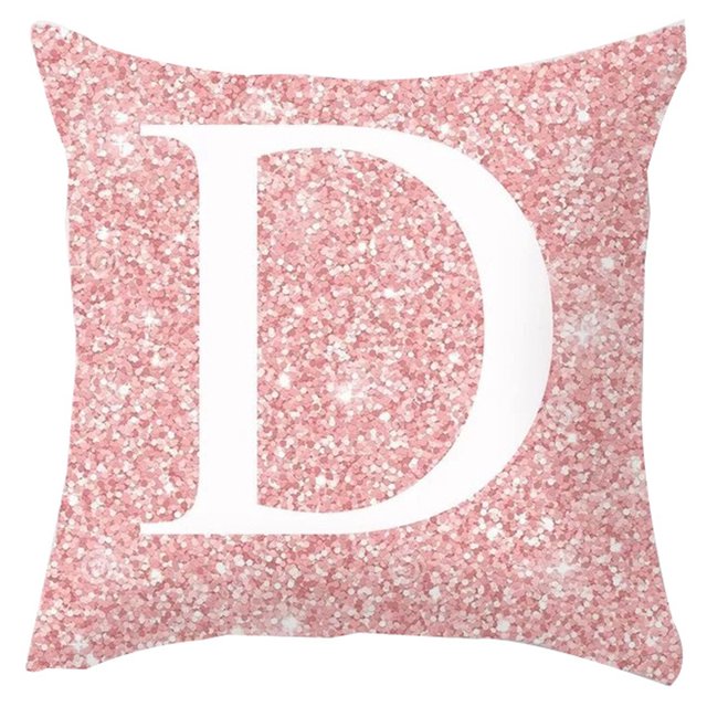 Housse de Coussin Lettre Décorative Alphabet pour la Maison