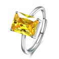 thumbnail image 2 of LYMAYTER Boucles d'Oreilles Collier 4 Pcs/ensemble Bague pour Doigt - Rectangle, Zircon Cubique, Vintage, 2 of 7