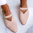 thumbnail image 2 of CEHVOM Chaussures Plates Pointues pour Femmes Chaussures Décontractées Tissées Sandales Confortables Solides, 2 of 4