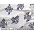 thumbnail image 3 of Soimoi Polyester Crepe Fabric Leaves & Floral Block Print Fabric by The Yard 42 Inch Wide, 3 of 3