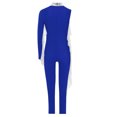 thumbnail image 2 of Aislor Girls Gymnastics Unitard Costume Rhinestone Metallic Patchwork Long Sleeve Jumpsuit for Ballet Dance 6-16 Years Blue 10, 2 of 4