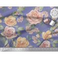 thumbnail image 3 of Soimoi Cotton Duck Fabric Leaves & Rose Flower Print Sewing Fabric Yard 42 Inch Wide, 3 of 3