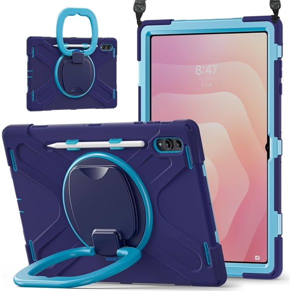 Samsung Galaxy Tab S11 Ultra2025 model protective case, 360 degree bracket, S pen holder (navy blue)