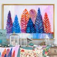 thumbnail image 1 of Designart Arbres de Noël Abstraits Cadre Flottant Traditionnel Art Mural, 1 of 4