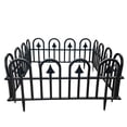 thumbnail image 2 of Exper Gardener Brand 4 Pieces Garden Plastic Decorative Fence, Ornamental Wrought Iron Style Decorative Border for Garden and Yard, Black, 2 of 5
