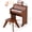 Brown, variant on Costway 25 Keys Digital Piano with Music Stand Stool Lighted Keys Teaching Mode for 3+ Kids Pink