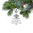 thumbnail image 3 of Christmas Flat Silver Metal Ornament Tree - Set of 12, 3 of 3