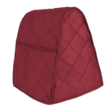 Siruishop Housse Antipoussière pour Batteur sur Socle avec Sac Organisateur, Housse de Protection Ménagère pour Garder le Batteur Propre pour Cafetière, Machine à Grille-Pain Rouge