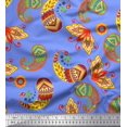 thumbnail image 1 of Soimoi polyester Crepe Fabric Artistic Paisley Printed Craft Fabric by the Yard 42 Inch Wide, 1 of 3