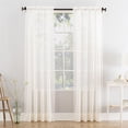 thumbnail image 1 of Mainstays Marjorie Sheer Voile Curtain Panel Pair, 1 of 6