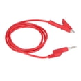 thumbnail image 2 of Banana Plug Test Leads, Electrical Portable Test Flexible Brass Cable Injection Molding Silicone Sheath  For Car Battery Red, 2 of 8
