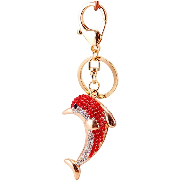 EGNMCR Keychains New Diamond Inlaid With Marine Life Lovely And Interesting Key Chain Package Car Key buckle