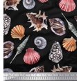 thumbnail image 1 of Soimoi Cotton Voile Fabric Colorful Shells Ocean Fabric Prints By Yard 42 Inch Wide, 1 of 3