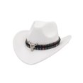 thumbnail image 1 of Decodeary Western Outback Cowboy Hat Channel Inner Cowboy Classic Hat Large Brim Provides white 1Set, 1 of 6
