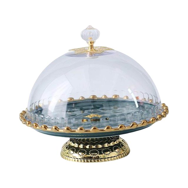 pitrice Support à Gâteau en Céramique Style Européen Plateau de Service pour Collations Vert