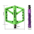 thumbnail image 3 of MEROCA MEROCA Wide Anti-Slip Mountain Bike Pedals with Bearing, Durable Nylon & Steel Design, Universal 14mm Thread, Multiple Colors (Green), 3 of 5