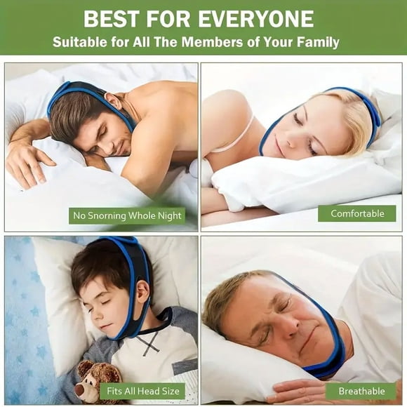 SNNROO Anti-Snoring Strap for Men & Women Snoring Relief Strap Chin Strap Snoring Relief Chin Strap Mouth tape for snoring Anti Open Mouth Sleep Stop Snoring device Mouth tape for s