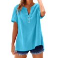 thumbnail image 1 of T-Shirts Femmes Lot Mode Décontractée Col en V Manches Courtes Haut T-Shirt - Hontri, 1 of 5