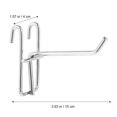 thumbnail image 2 of MasteelfCA 10 Pcs Grid Pegboard Hooks Slatwall Iron Hooks Universal Slat Board Hooks, 2 of 7